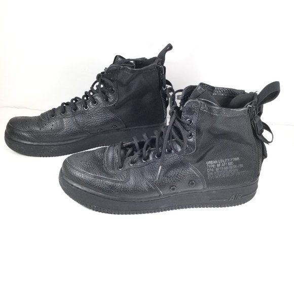 Nike Other - Nike SF Air Force 1 Mid Sneakers Black Size 10
